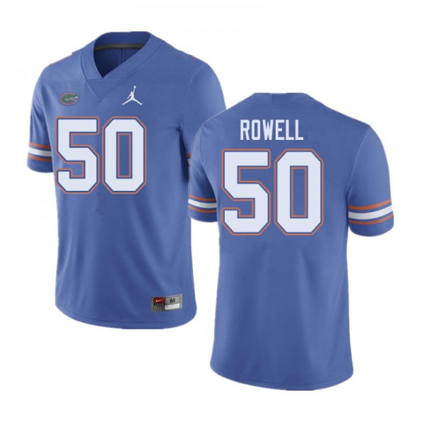 Jordan Brand Men #50 Tanner Rowell Florida Gators College Football Jerseys Blue